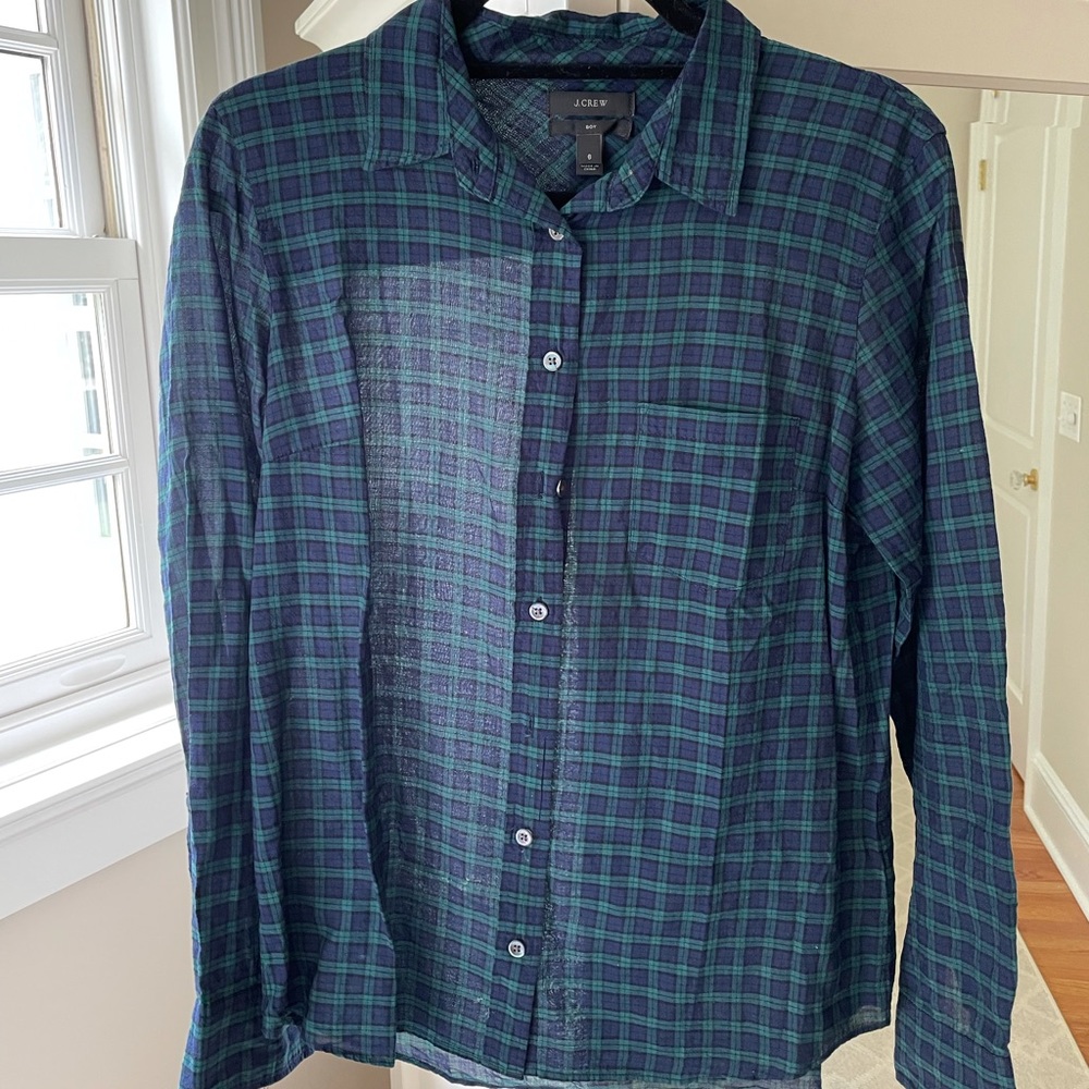 JCrew Blackwatch Tartan Shirt - Size 6